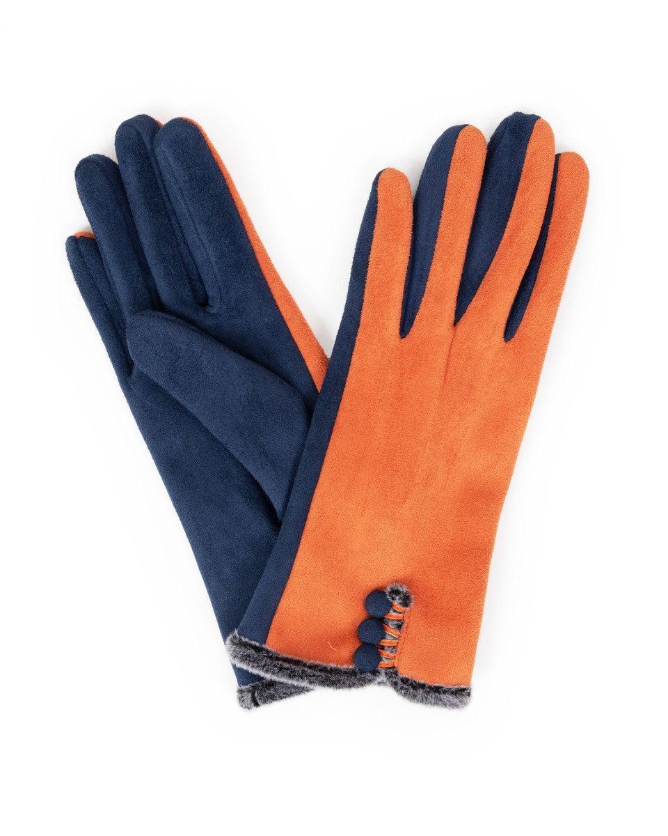 navy suede gloves