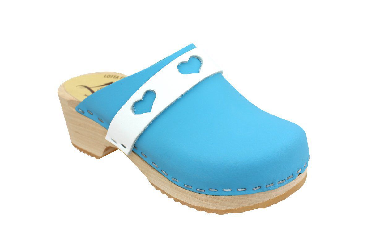 blue clogs