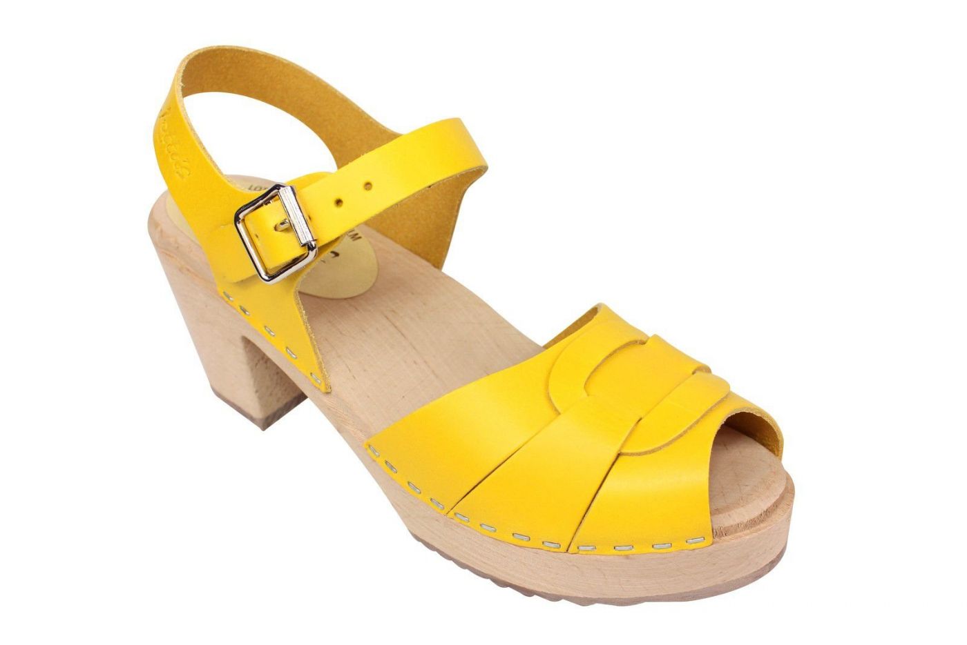 closed toe yellow heels