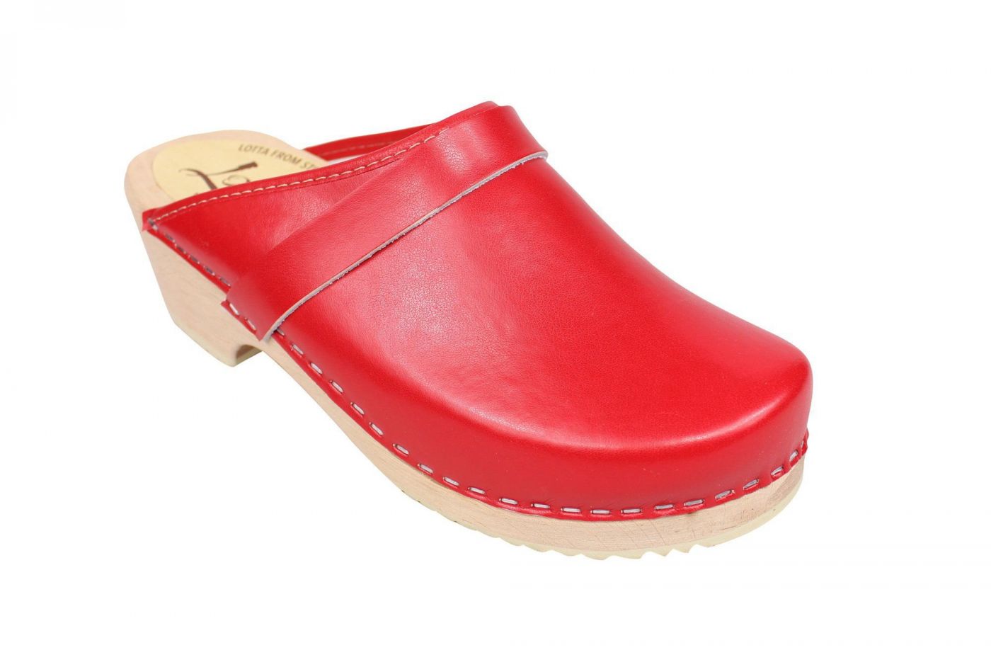 Classic Red Clogs in PU Leather | Lotta from Stockholm