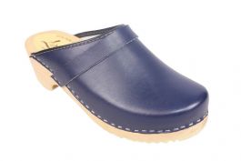 Classic Blue Clogs in PU Leather | Lotta from Stockholm