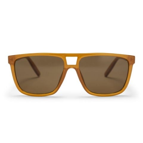 CHPO Siljan sunglasses in Mustard made from 100% recycled plastic. Available at Lotta from Stockholm