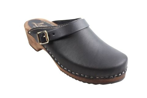 Black Clogs with strap on Black Base | Lotta from Stockholm