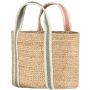 Jute Tote Bag with thistle and rose long handles. Lotta from Stockholm