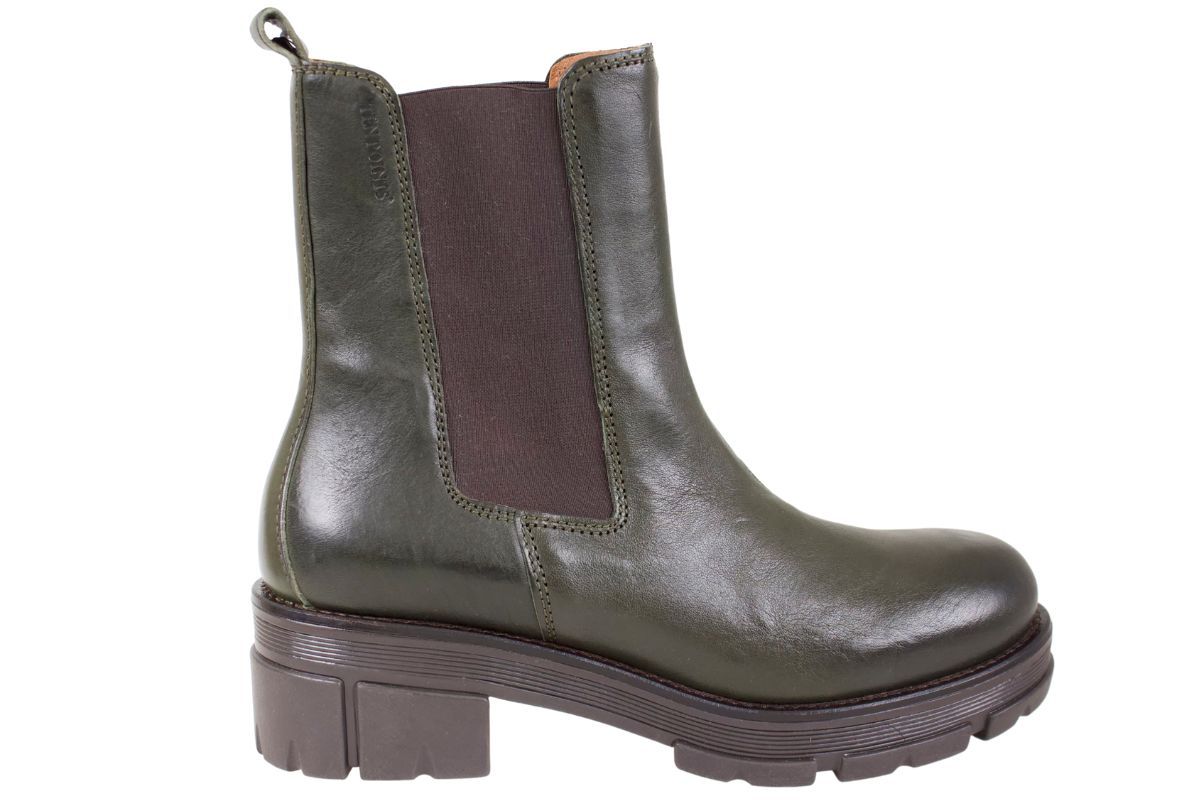 Ten Points Cecilia Chelsea Boot in Dark Green