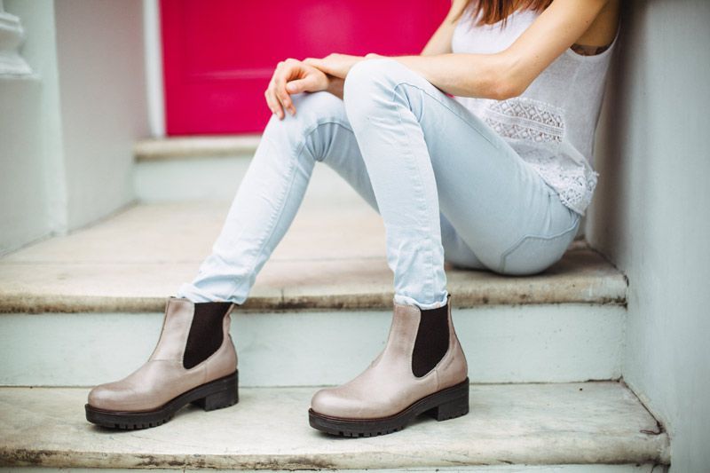 Ten Points Clarisse Taupe Chelsea Boot Elasticated Seconds