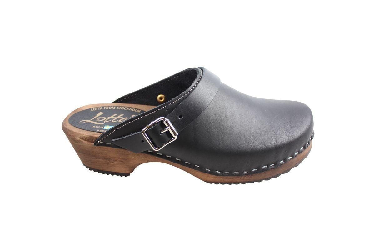 Black Clogs with strap on Black Base | Lotta from Stockholm