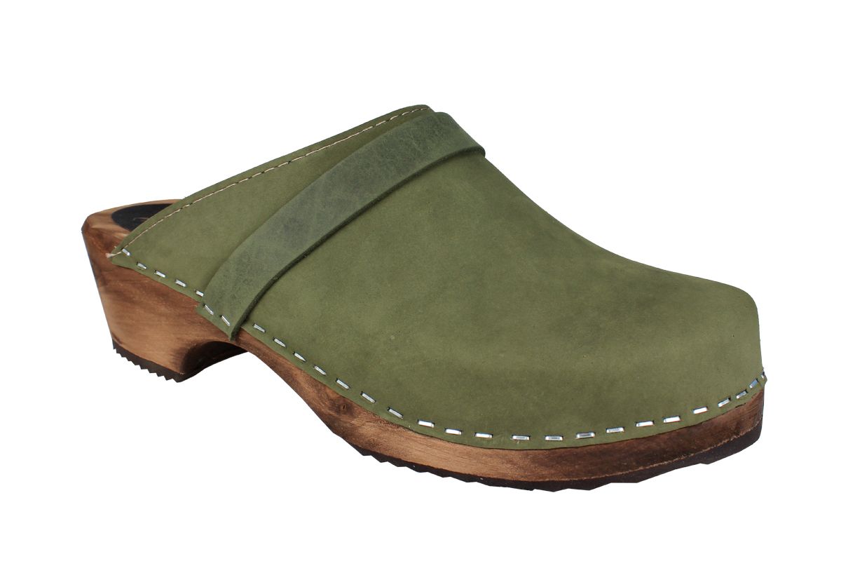 Seconds Classic Green Oiled Nubuck on Brown Base