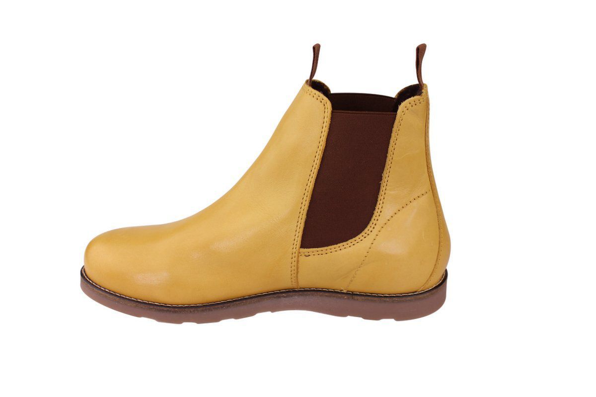 mustard yellow chelsea boots