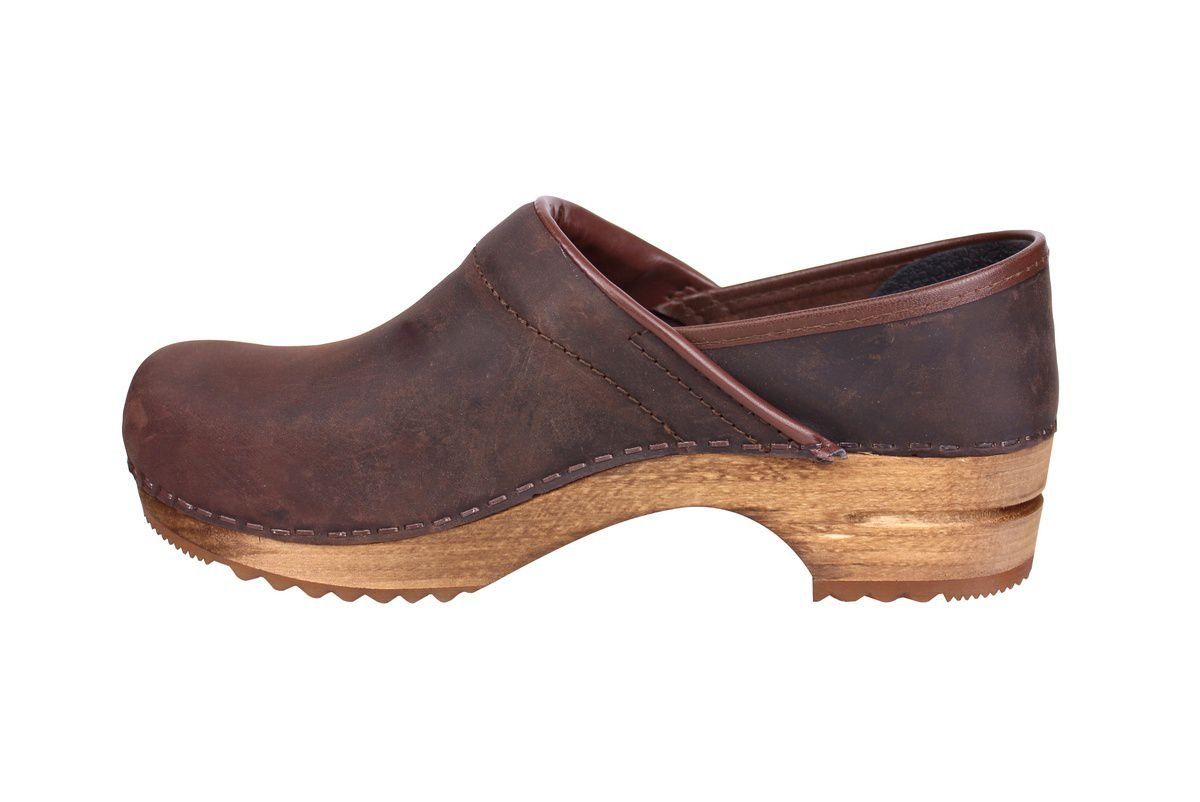 closed back wooden clogs
