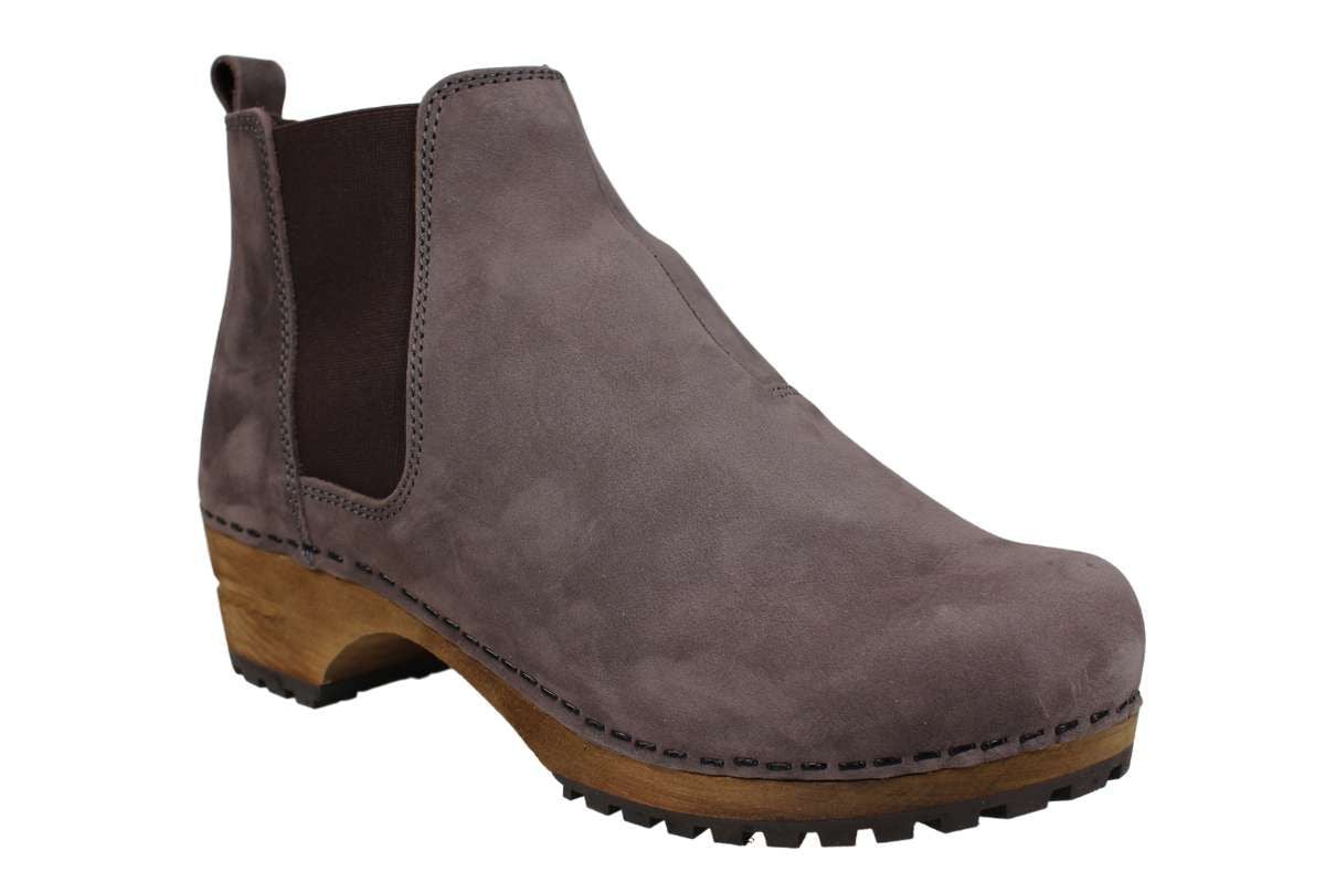 Lotta's Jo Clog Boots in Antracite Soft Oil Leather Seconds    