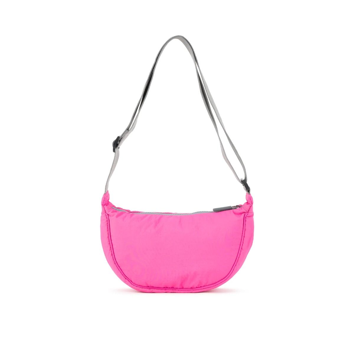 Roka Farringdon Crossbody bag in Hot Pink back. Available at Lotta from Stockholm