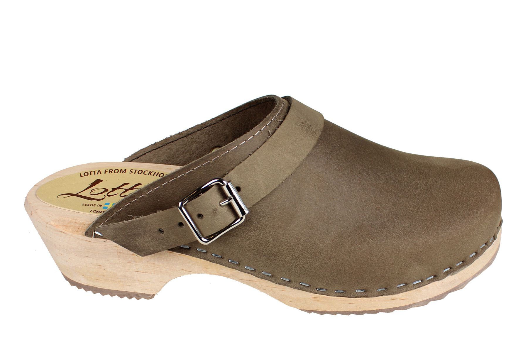 Classic taupe Clogs with Moveable Strap